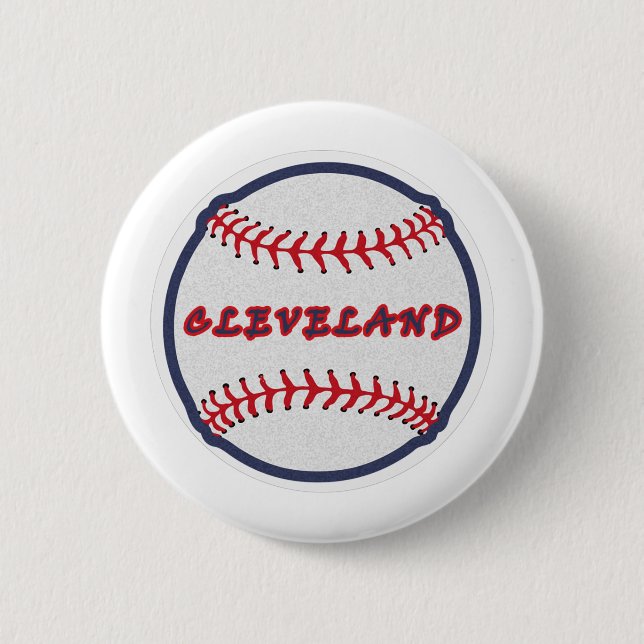 Cleveland Hometown Indian Tribe for Baseball Fläkt Knapp (Framsida)