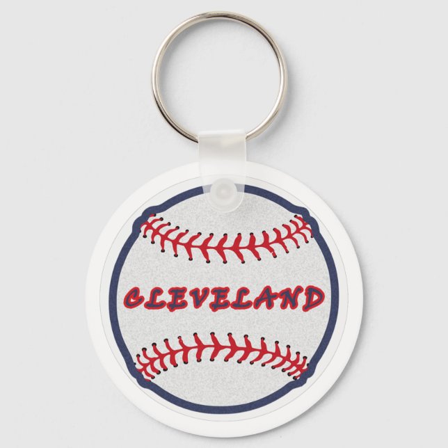 Cleveland Hometown Indian Tribe for Baseball Fläkt Nyckelring (Framsida)