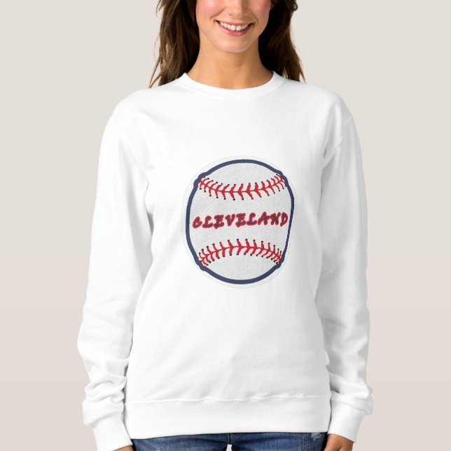 Cleveland Hometown Indian Tribe for Baseball Fläkt T Shirt (Framsida)