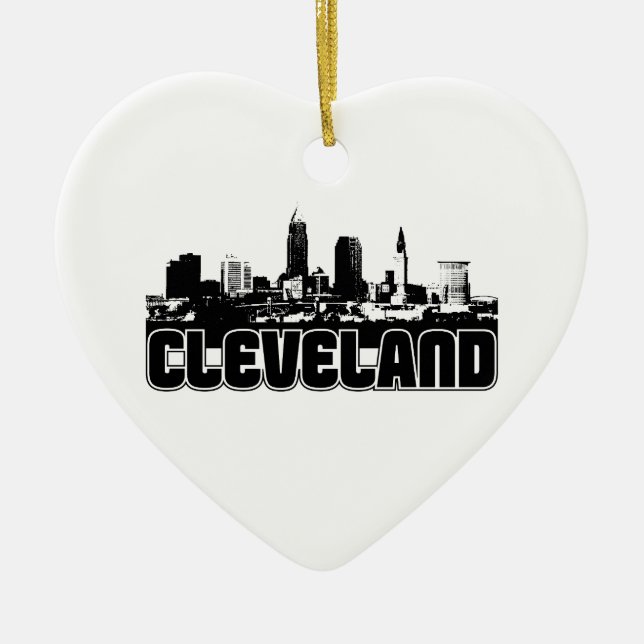 Cleveland horisont julgransprydnad keramik (Framsidan)