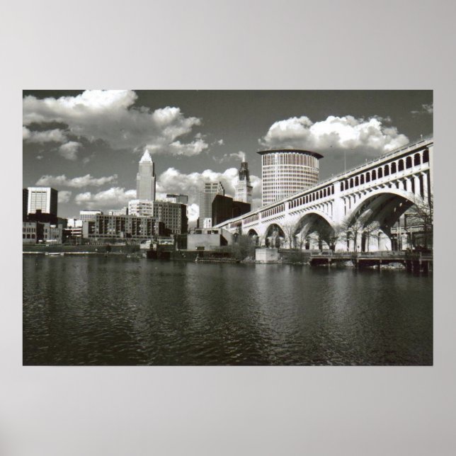 Cleveland i Black and White Poster (Framsidan)