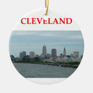 cleveland julgransprydnad keramik