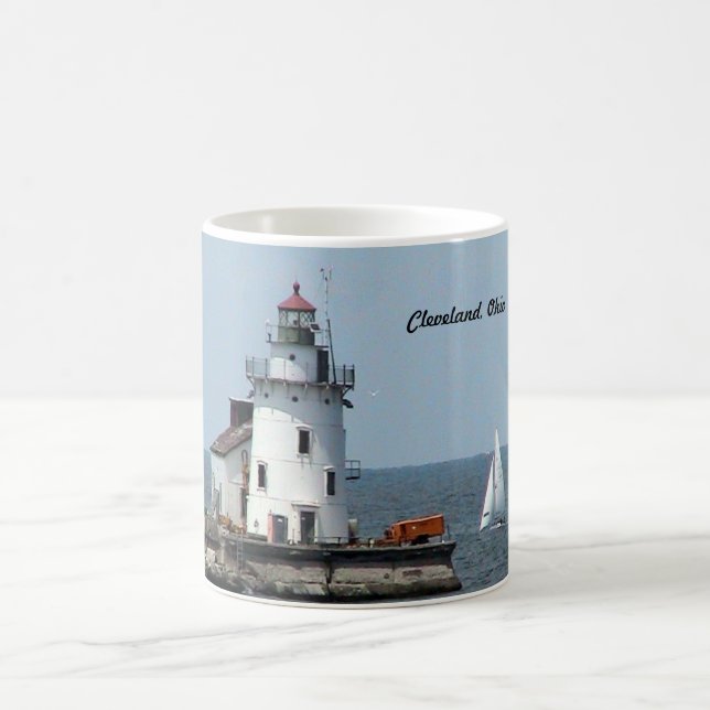 Cleveland Lighthouse (Sommar)Mugg Kaffemugg (Center)