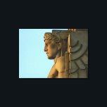 Cleveland OH Art Deco Wrapped Canvas<br><div class="desc">Den här ikonbilden är en av Art Deco Bridge Guardians. Den här bilden kommer i sepia,  svartvitt eller färg och kan ha text tillagd för att anpassa teckningen.Det här objektet är i flera storlekar upp till en medelstor storlek - bortom medelhög storlek,  bilden kan vara suddig.</div>