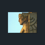 Cleveland OH Art Deco Wrapped Canvas<br><div class="desc">Den här ikonbilden är en av Art Deco Bridge Guardians. Den här bilden kommer i sepia, svartvitt eller färg och kan ha text tillagd för att anpassa teckningen.Det här objektet är i flera storlekar upp till en medelstor storlek - bortom medelhög storlek, bilden kan vara suddig.</div>