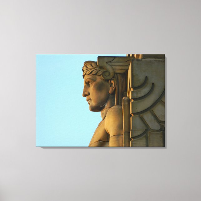 Cleveland OH Art Deco Wrapped Canvas (Framsida)
