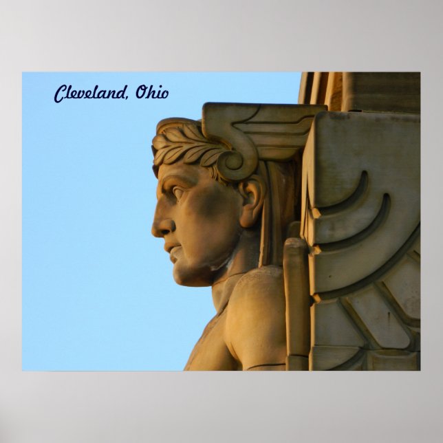 Cleveland OH Bridge Art Deco Poster (Framsidan)