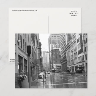 Cleveland, OH Downtown Scene Photo Postcard Vykort