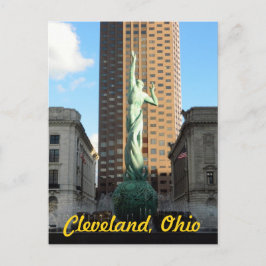Cleveland, OH Fontän i Sunshine Postcard Vykort