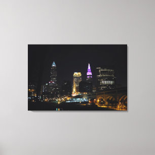 Cleveland OH River View Lila Canvas