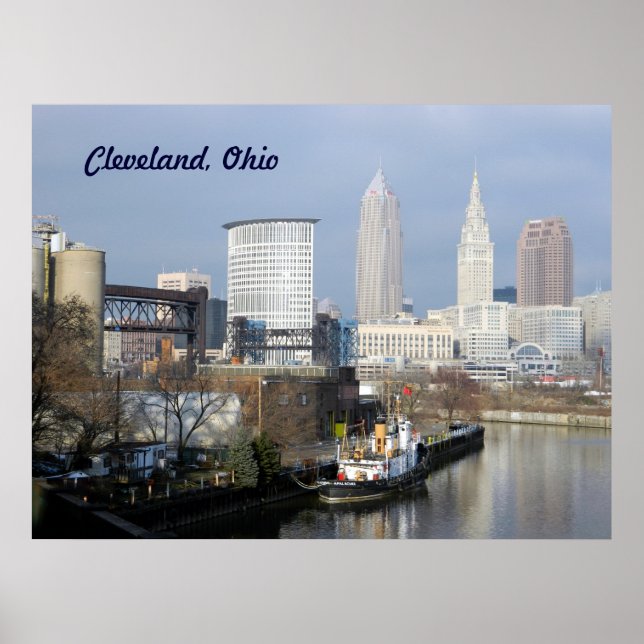 Cleveland, OH (River View) Poster (Framsidan)