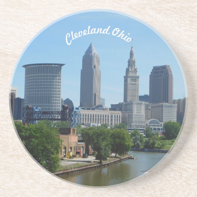 Cleveland, OH Riverview Sandstone Underlägg (Framsidan)