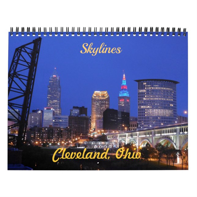 Cleveland OH Skyline Views Calendar Kalender (Omslag)