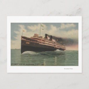 Cleveland, OH - Steamer City of Cleveland Vykort