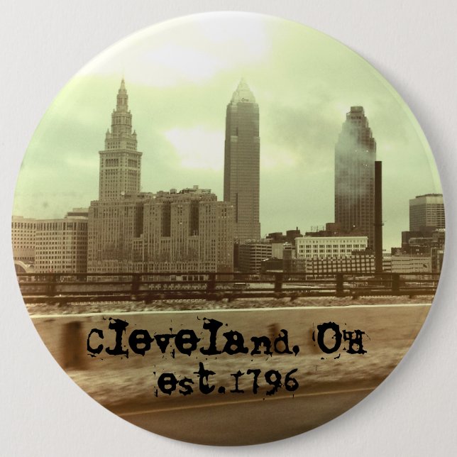 "Cleveland, OH - STORA set.1796" knäppas Knapp (Framsida)