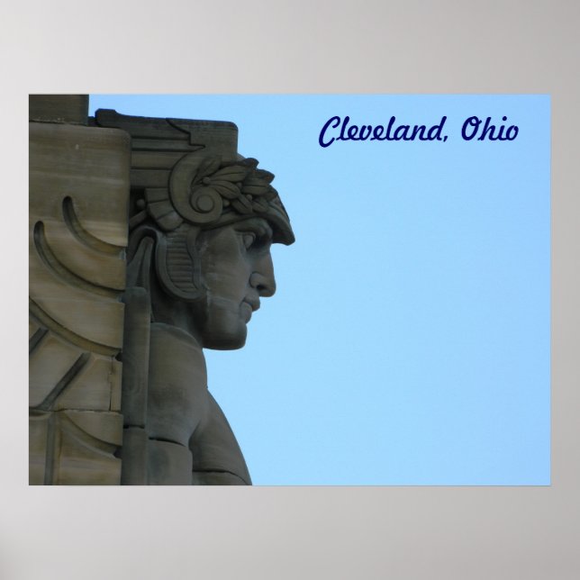 Cleveland, Ohio Art Deco Bridge-status Poster (Framsidan)