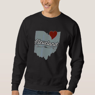 CLEVELAND Ohio C stad OH Stad Stat USA Söt Souven Lång Ärmad Tröja