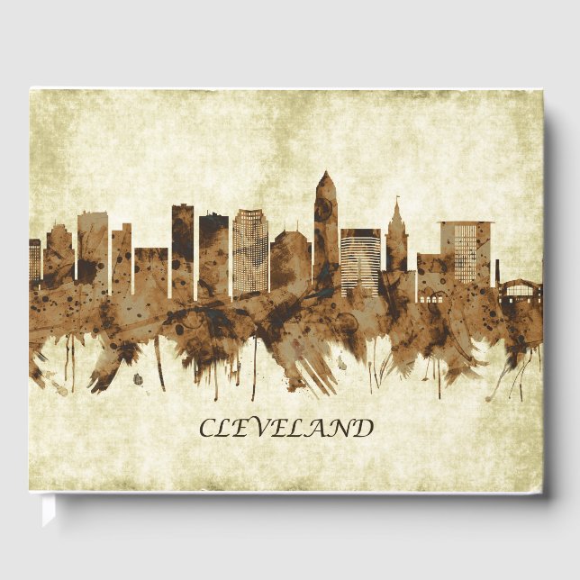 Cleveland Ohio Cityscape Gästböcker (Framsida)