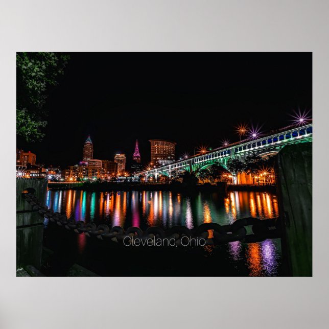 Cleveland Ohio cityscape Poster (Framsidan)