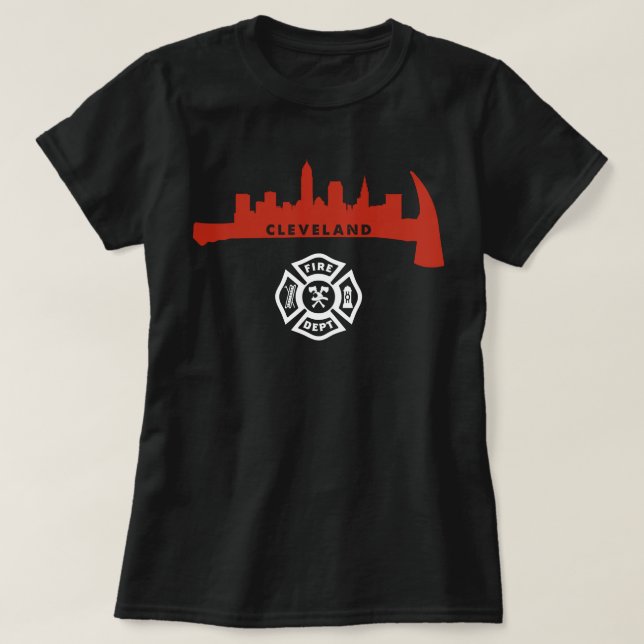 Cleveland Ohio Division of Fire Firefighter Rescue T Shirt (Design framsida)