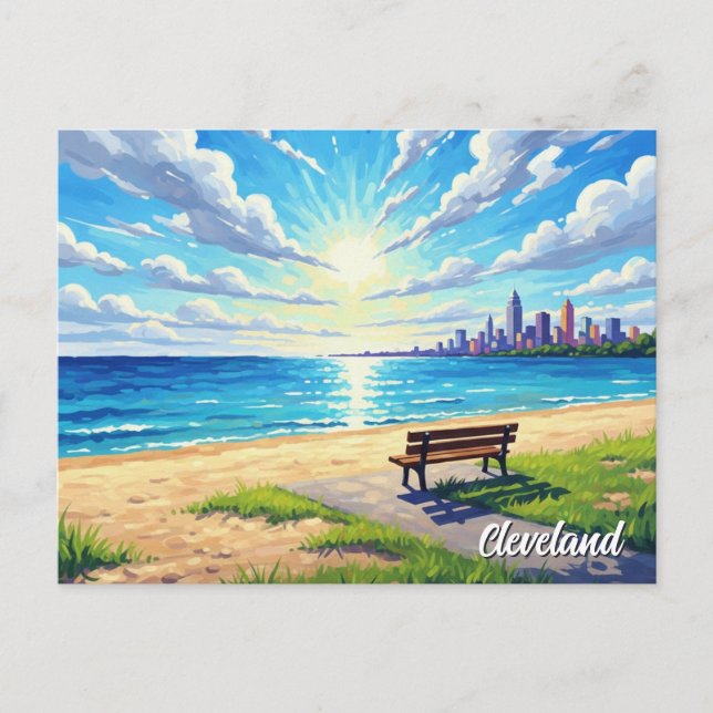 Cleveland Ohio Edgewater Park Resa Vykort (Framsida)