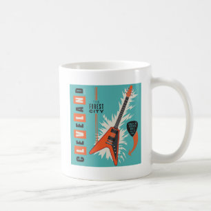 Cleveland Ohio Elektriskt gitarr Kaffemugg