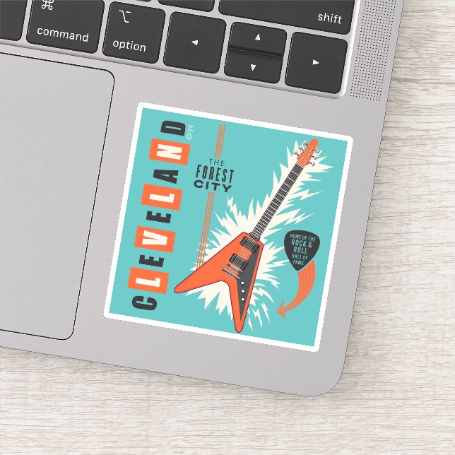 Cleveland Ohio | Elektriskt gitarr Klistermärken (Detalj)