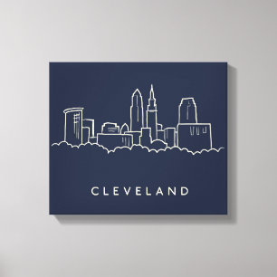 Cleveland Ohio horisont Canvastryck