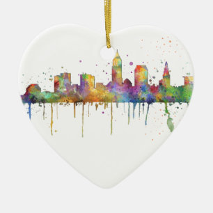 CLEVELAND OHIO HORISONT JULGRANSPRYDNAD KERAMIK