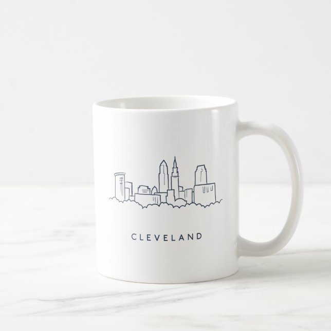 Cleveland Ohio horisont Kaffemugg (Höger)