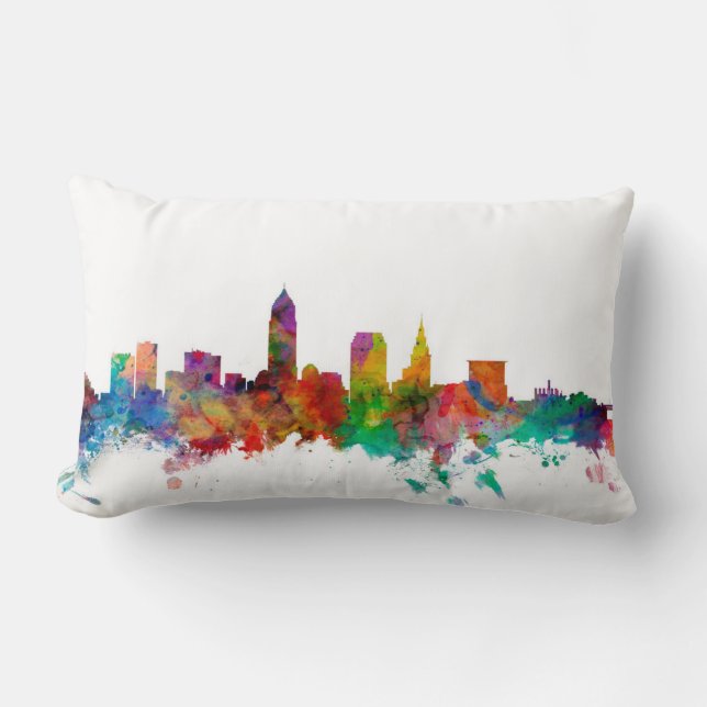 Cleveland Ohio horisont Lumbarkudde (Framsida)