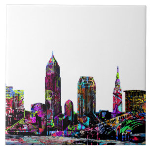 Cleveland, Ohio i graffiti Kakelplatta