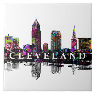 Cleveland, Ohio i graffiti Kakelplatta