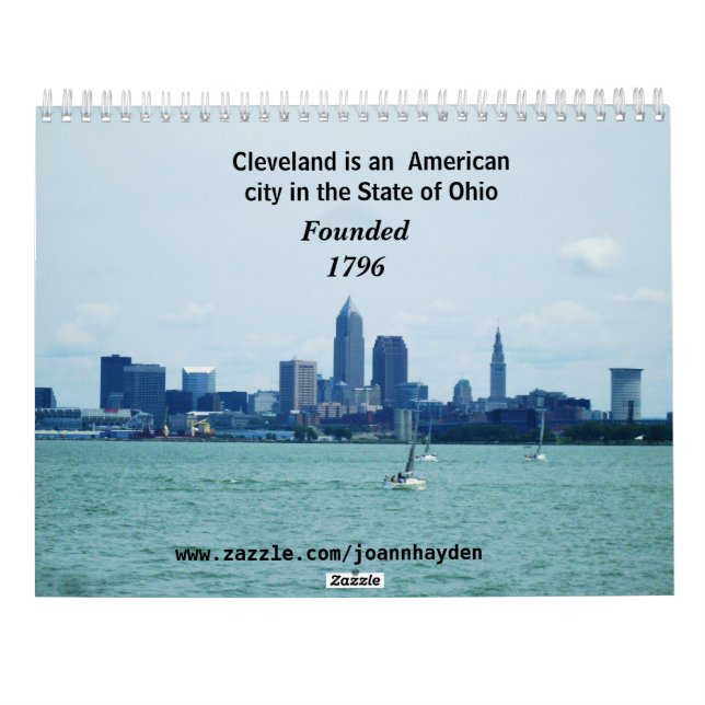 CLEVELAND,OHIO-kalender Kalender (Baksida)