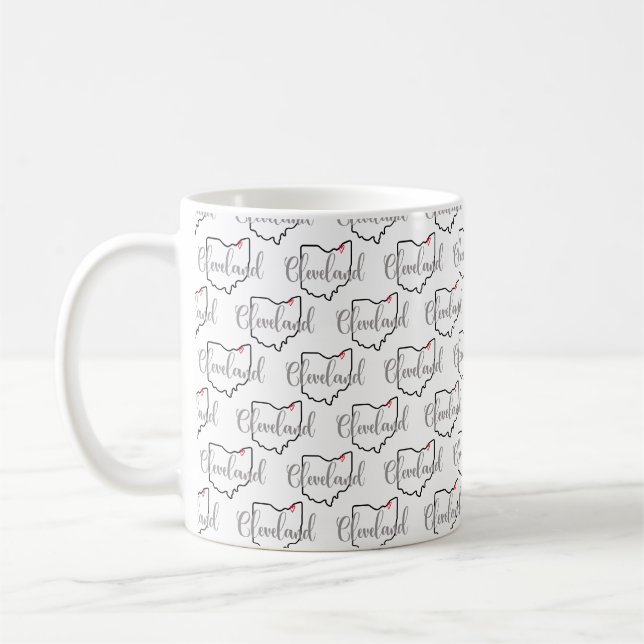 Cleveland Ohio Kärlek Kaffemugg (Vänster)