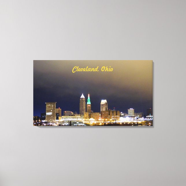 Cleveland, Ohio Million Dollar View Canvastryck (Framsida)