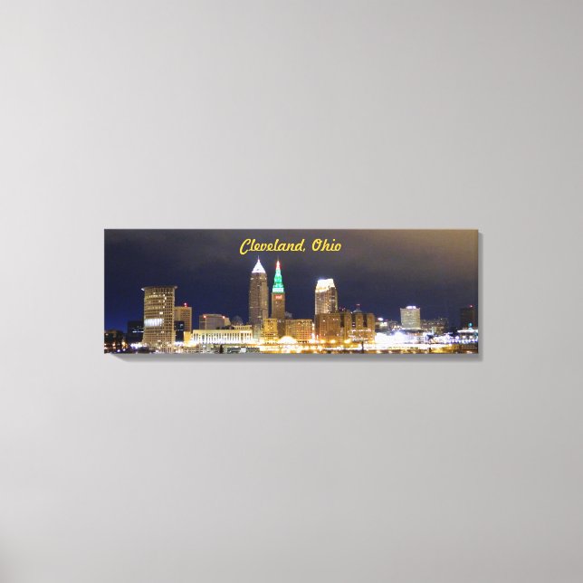 Cleveland, Ohio Million Dollar View Wrapped Canvas (Framsida)