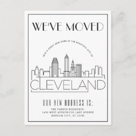 Cleveland, Ohio Modern Deco | Byte av Adress Meddelande Vykort