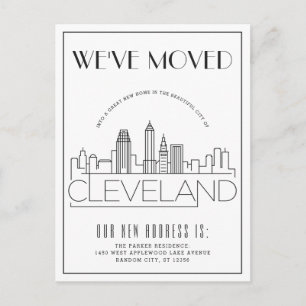 Cleveland, Ohio Modern Deco   Ny adress Meddelande Vykort