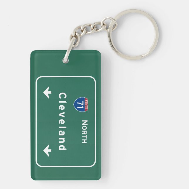 Cleveland Ohio oh Interstate huvudvägmotorväg: (Baksidan)