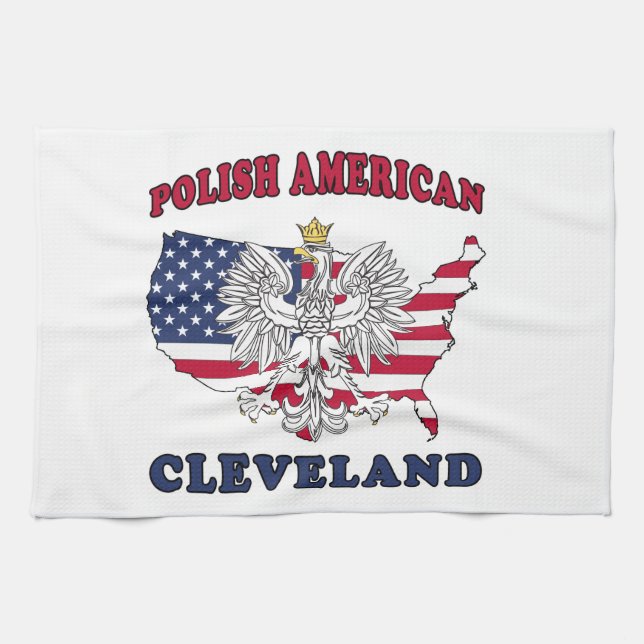 Cleveland Ohio polska Kökshandduk (Horisontell)