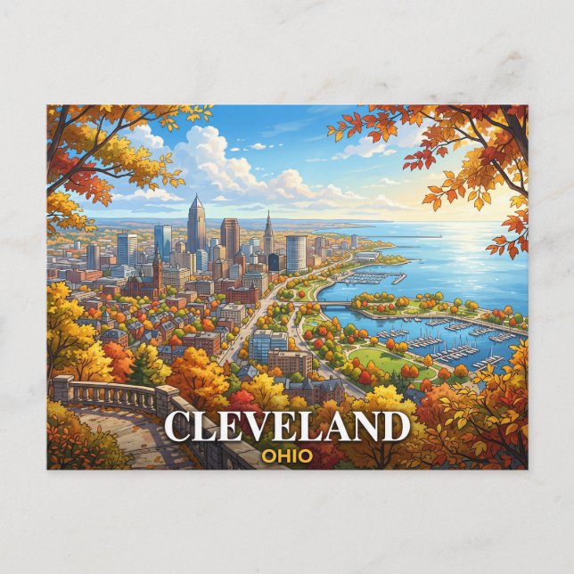 Cleveland Ohio Resa Vykort (Framsida)