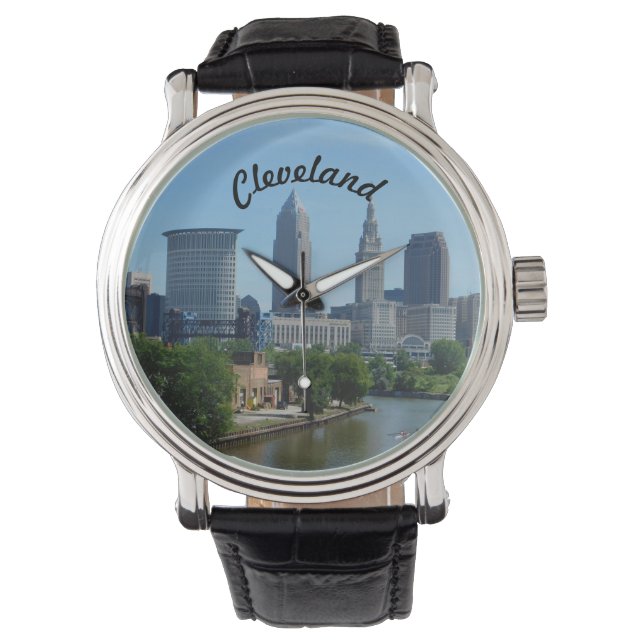Cleveland, Ohio River Skyline Watch Armbandsur (Framsida)