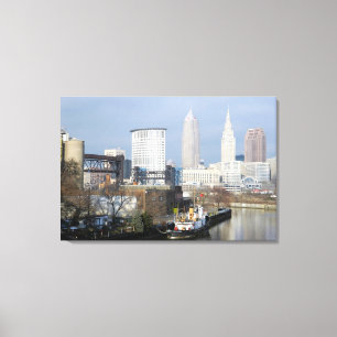 Cleveland, Ohio (River View) Canvastryck