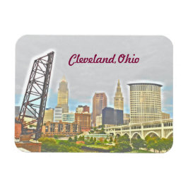 Cleveland, Ohio River View Magnet