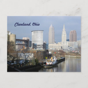 Cleveland,Ohio River View-vykort Vykort