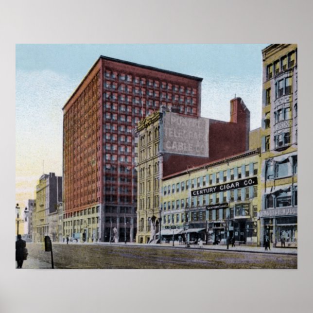 Cleveland Ohio Rockefeller Byggnad Poster (Framsidan)