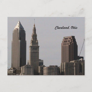 Cleveland Ohio Siluett Postkort Vykort