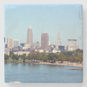 Cleveland, Ohio Sjö View Stone Underlägg Sten