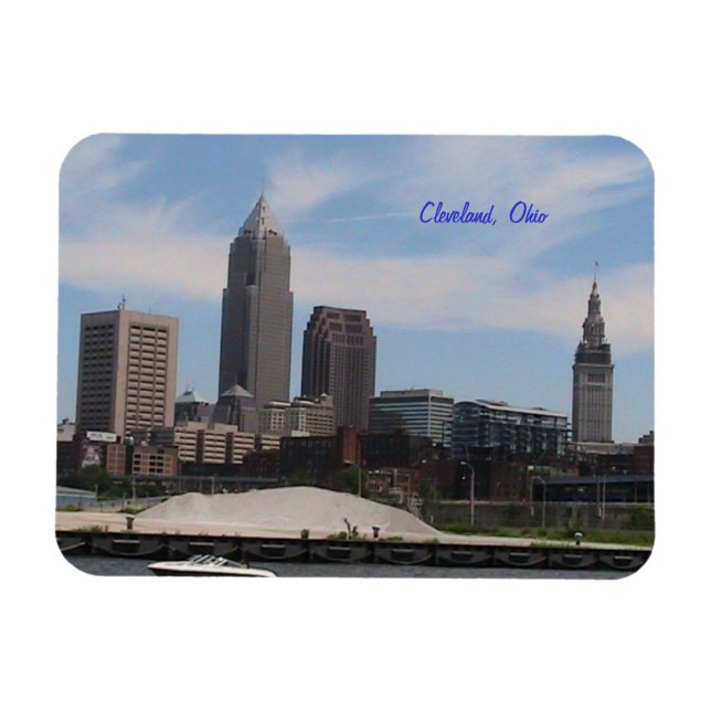 Cleveland, Ohio Skyline Fridge Magnet (Horisontell)